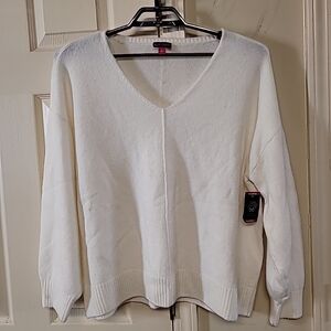 Vince Camuto Women's V-Neck Sweater - White Xl